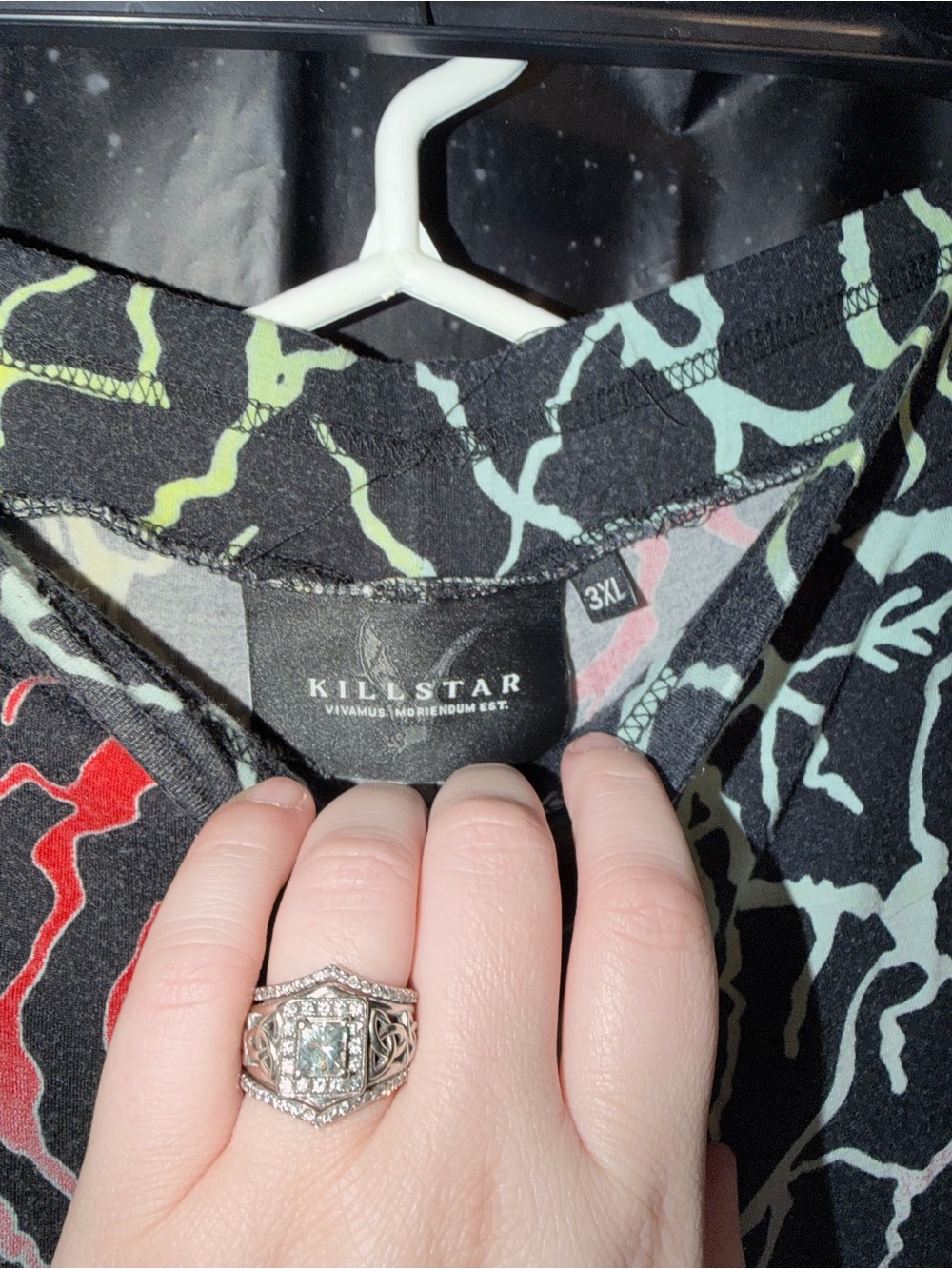 Killstar Dawn Light Mesh Shirt and Glamor Perfection Flares - Picture 10 of 11